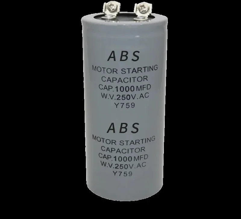 CD60 ABS motor starting capacitor 75UF~1200UF 250V ribbon terminal 150MFD