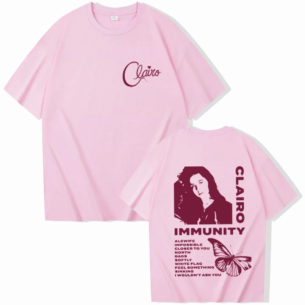 Clairo T-shirt Design Clairo Immunity Album Shirt Fan Gift Harajuku Unisex O-Neck Short Sleeve Shirts