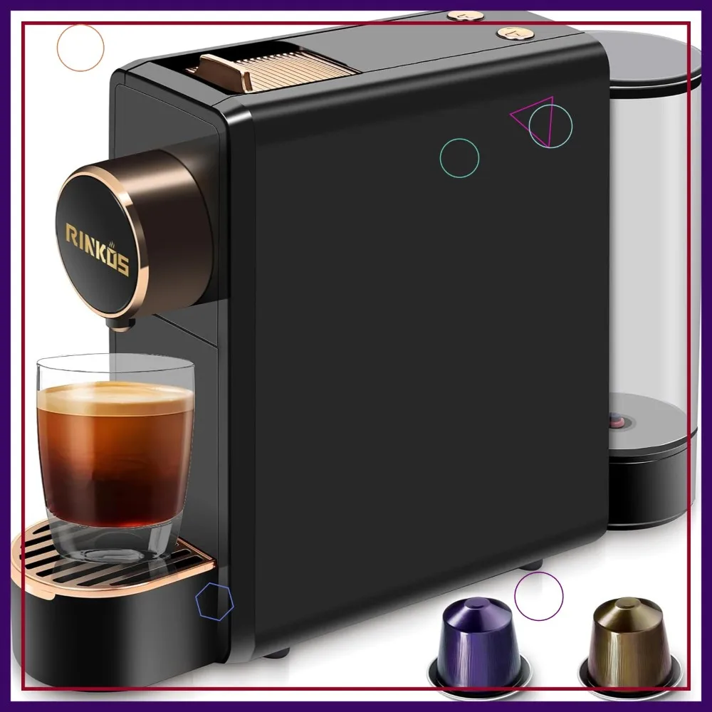 Mini Espresso Machine for Nespresso Capsules, Programmable Single Serve Coffee Maker with 20 Bar Pressure Pump