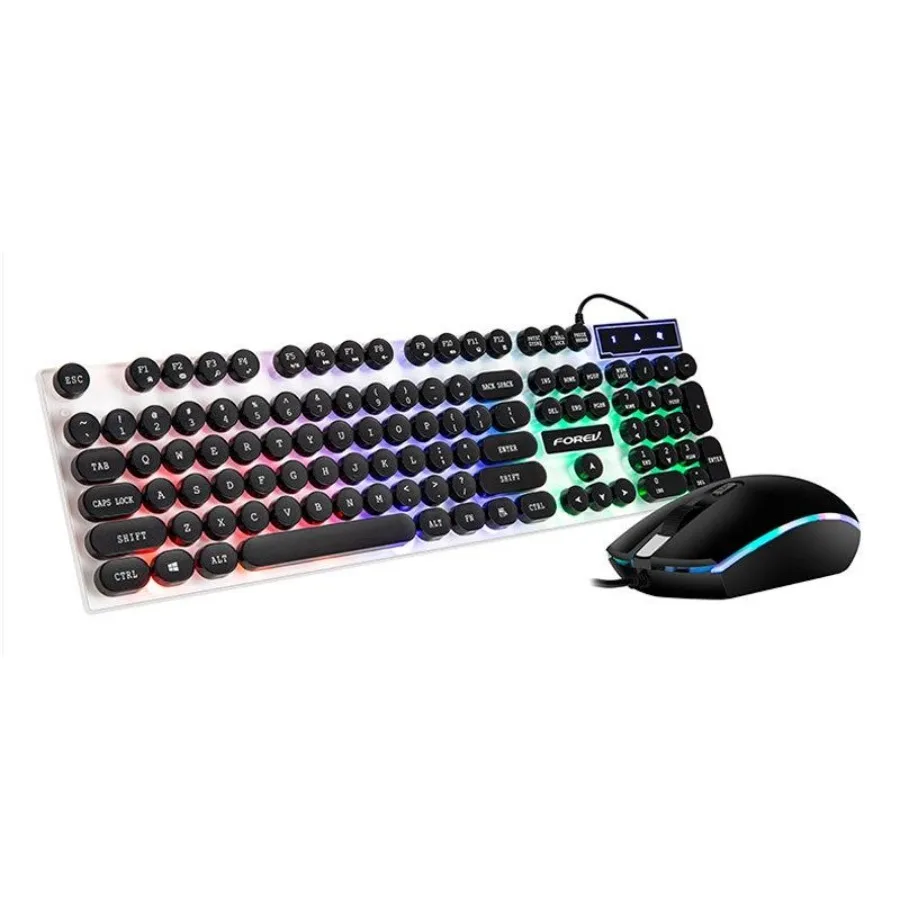 

Wired Punk Glow Set Chocolate Crystal Punk Round Keycaps Keyboard and Mouse Set
