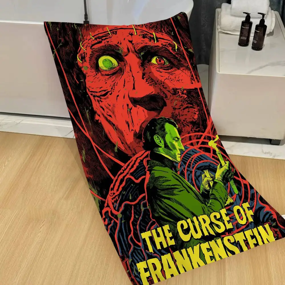 Classic Science Fiction F-frankenstein Microfiber Printed Beach Towel Mountain Climbing Yoga Beach Swimming Running Absorbent