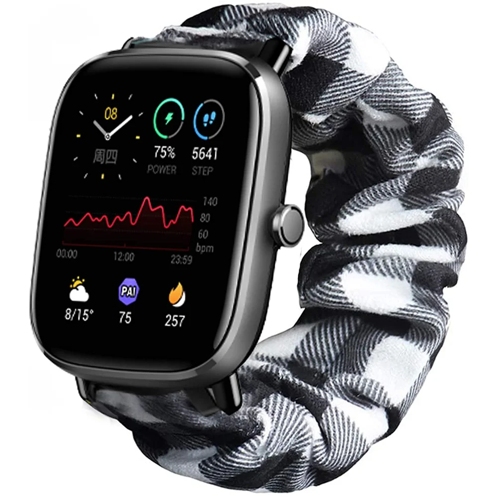 Scrunchie bracelet For Amazfit GTS/4/2/2e/GTS2 Mini/GTR 42mm/47mm/GTR2/2e/strato solo Loop band correa Amazfit bip strap 20/22mm