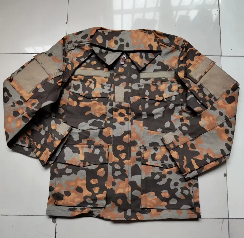 German Autumn Planetree Camouflage Uniform Man Include Jacket Pants Vintage Brown