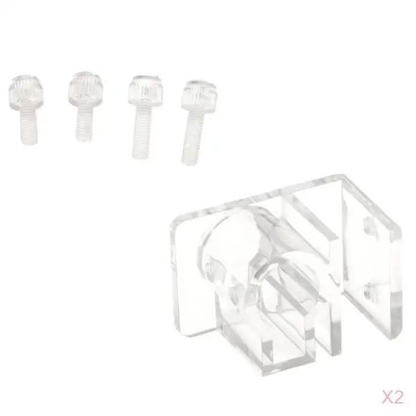 Lily Pipe Clip Acrylic Aquarium Tube Clamp Secure Fish Tank Pipe Holder for Glass Pipe Aquarium Pipes Fixture Installation - view 3