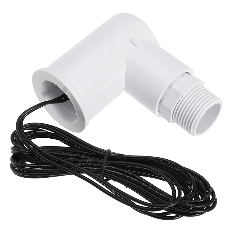 ABZC-2X SS2 تعويم التبديل L-شكل مع محول 3/4 بوصة وسلك 6Ft المياه تعويم التبديل لمنفذ مكثف عموم التصريف HVAC #6