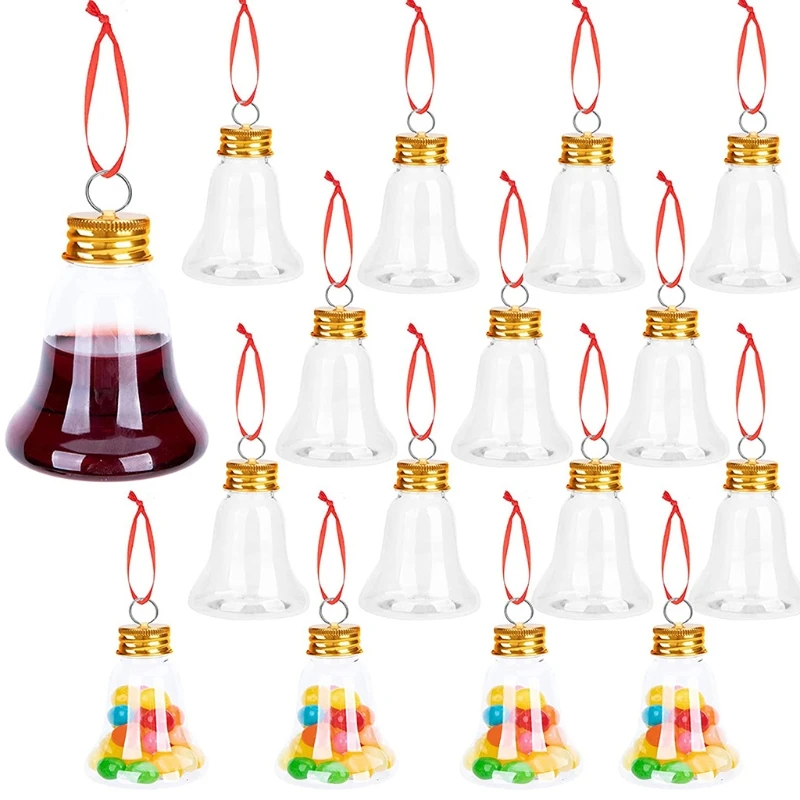 Christmas Empty Bottle Pendant 10 Pcs Filling Fruit Juice 50ml Xmas Tree Pendan