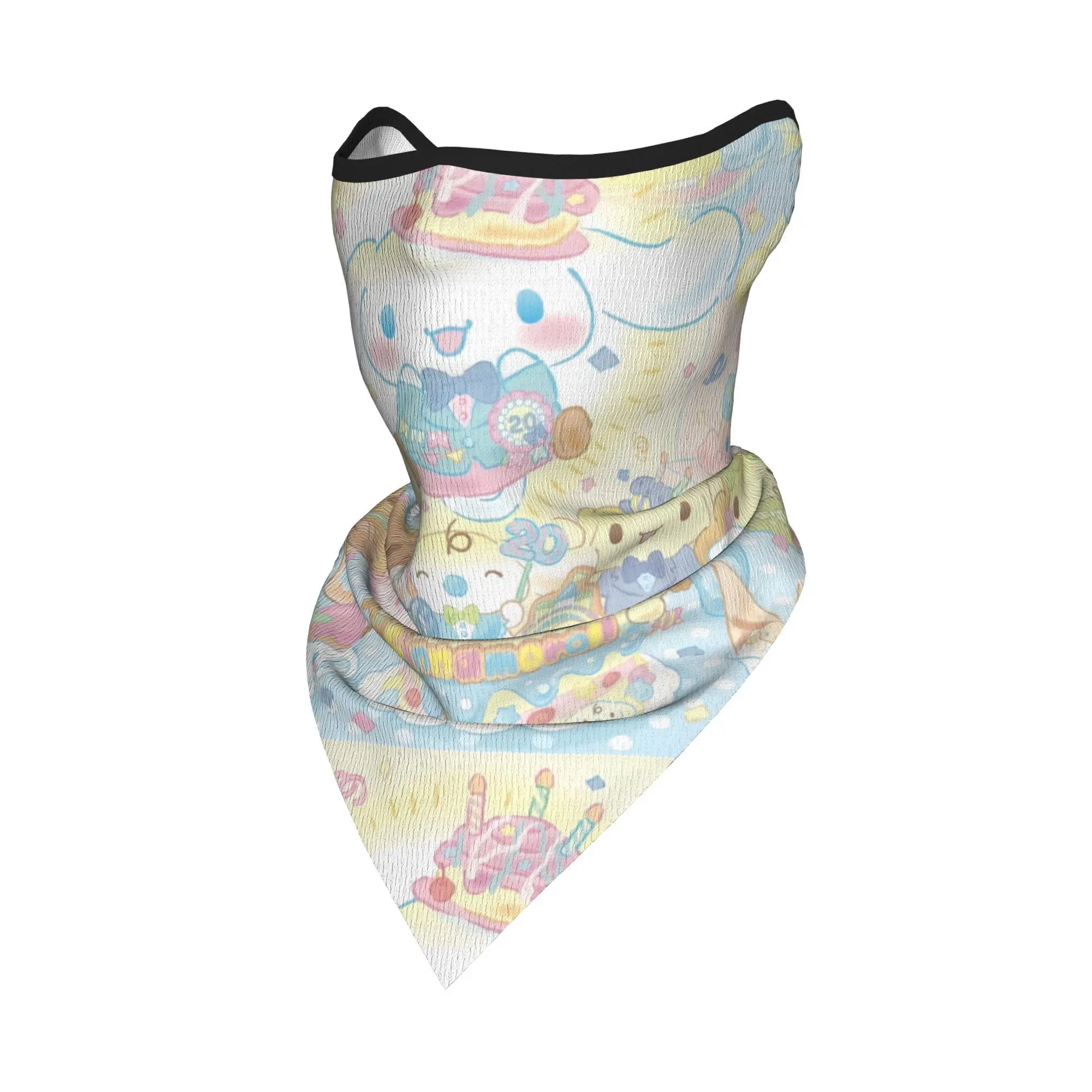 Cinnamoroll быстросохнущий многофункциональный шарф для лица, защита от ультрафиолета и пыли для езды на велосипеде, спортивная маска на открытом воздухе, удобная, прочная Cinnamoroll быстросохнущий многофункциональный шарф для лица, защита от ультрафиолета и пыли для езды на велосипеде, спортивная маска на открытом воздухе, удобная, прочная