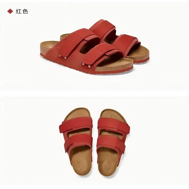 Top Quality New Leather ink panties For Women And Men Fashion Summer All-Match Sandals Shoes soft-Soled susal Sandals