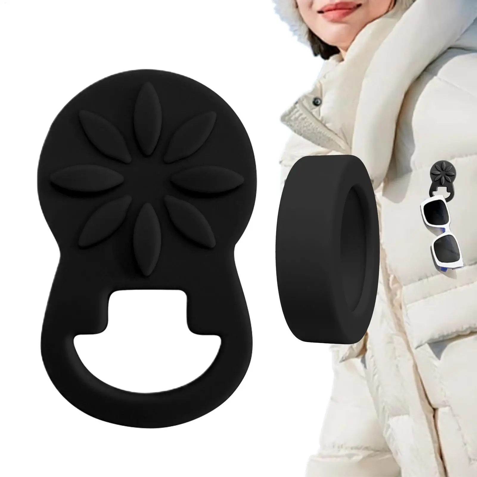 Magnetic Secure Rack Eyeglass Holder Silicone Eyewear Storage Mount Eye Glass Holder For Sunglasses Work Badges Men Women
