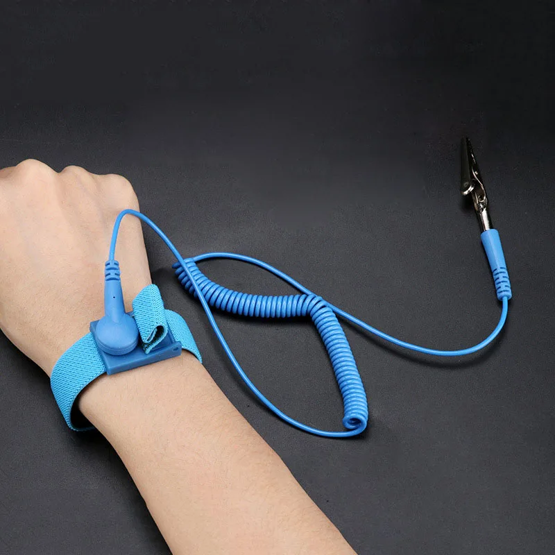 

PVC Rope Grounding Anti-static Bracelet Workshop for Human Body Wired Electrostatic Protection Wrist Strap Ankle Belt