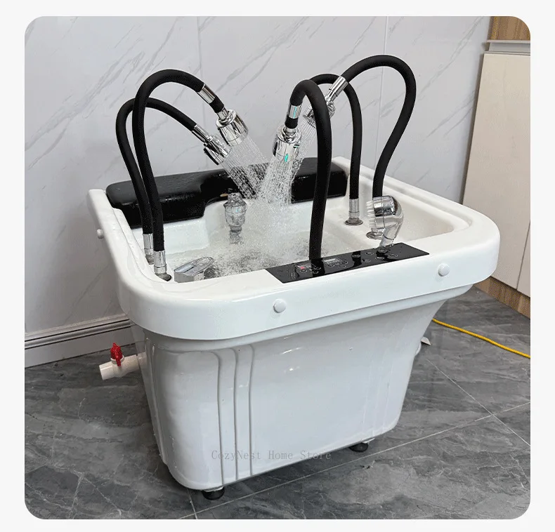 Mobile 6D Multifunctional Head Spa Basin Shampoo Chair Water Circulation Acupoint Wash New Style