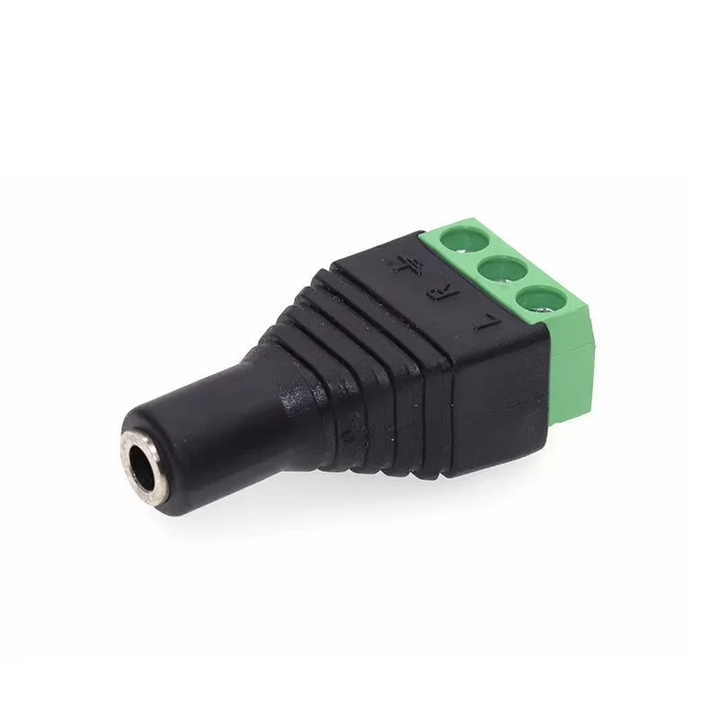 5/20/100PCS Female Video Balun 3.5mm 3Pole Stereo Male to AV Screw Terminal Stereo Jack 3.5mm Female 3Pin Terminal Block