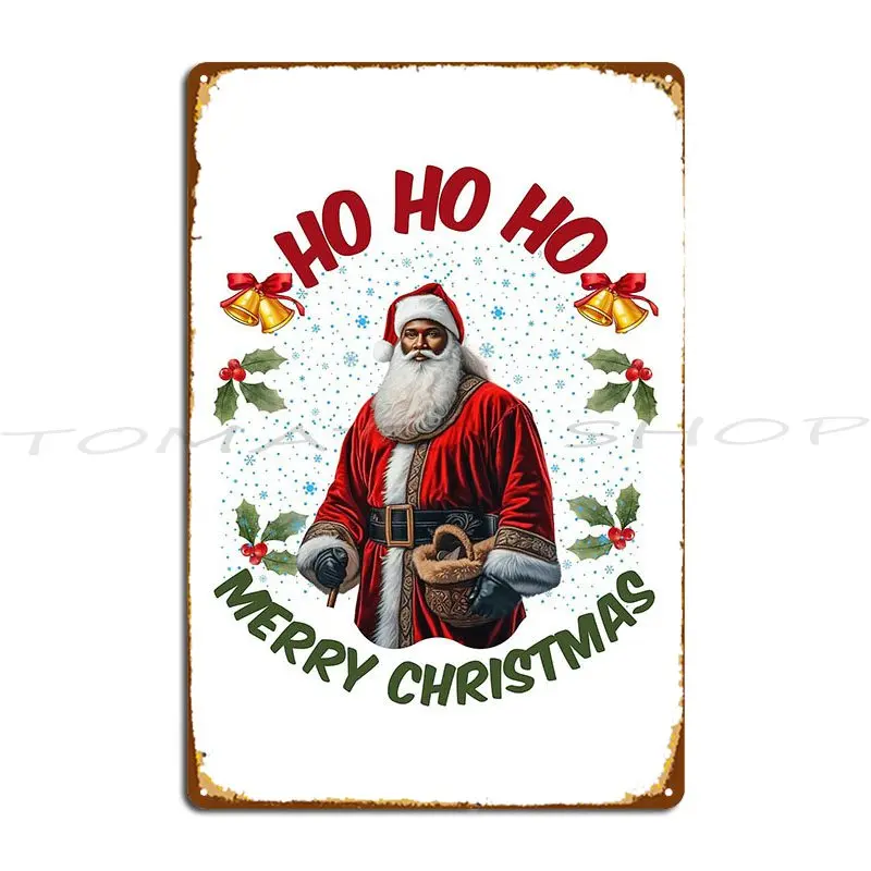 Santa On Water-Skis Pontoon Metal Plaque Poster Garage Pub Plates Printing Party Plates Personalized  Tin Sign Poster