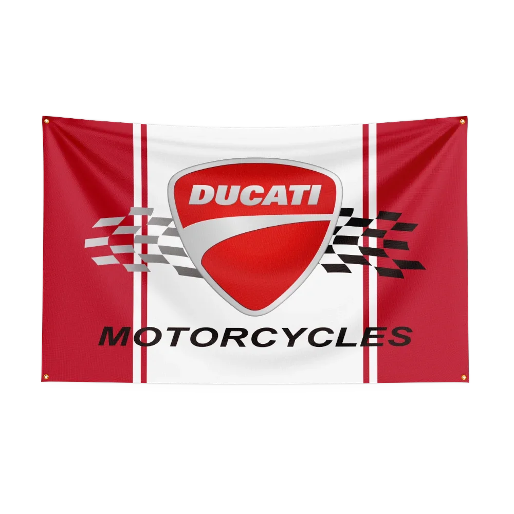 Motorcycle Flag for D-Du-ca-ti  Fans vivid print  Banner Custom any Image Garage exhibition campaign parade pennant