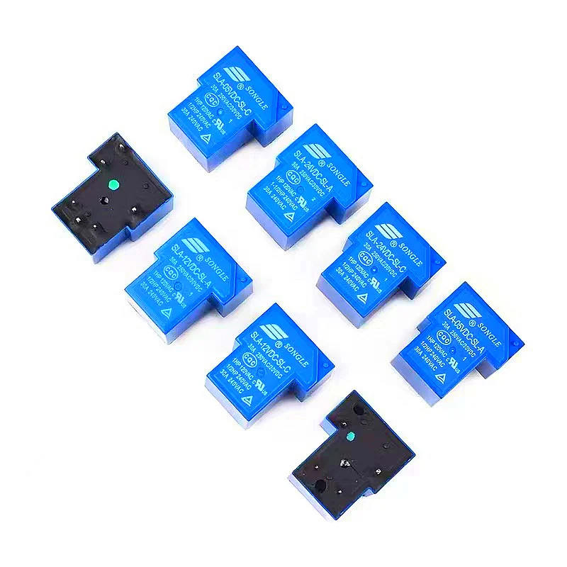 10Pcs New Power Relay SLA SLA-05V 09 12V 24V 48VDC-SL-A -C 4Pin /5Pin /6Pin 30A T90 SLA-05VDC-SL-A SLA-12VDC-SL-A SLA-24VDC-SL-C