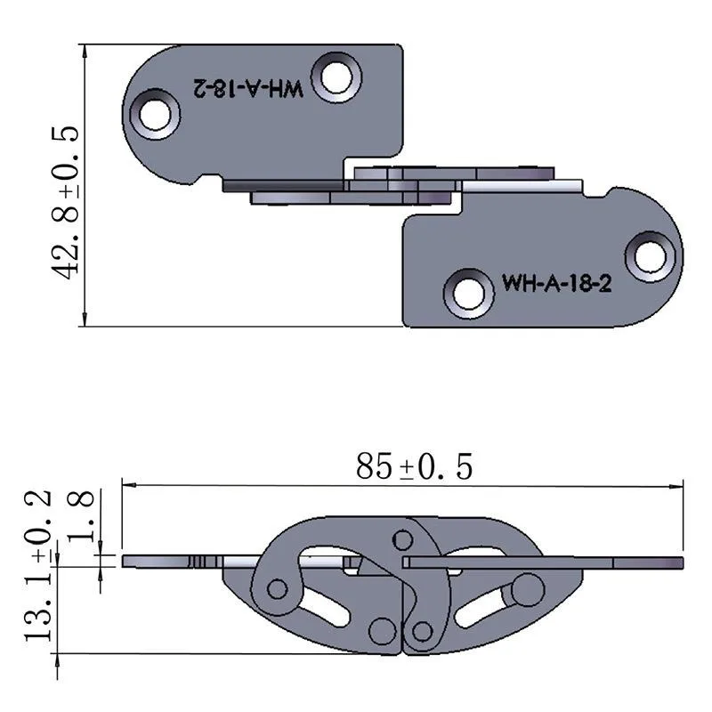 2Pcs/2set Multi-function 180 Degree Dining Table Flap Hinge Hidden Foldable  Folding Flip  Desk Furniture Hardware Accessories