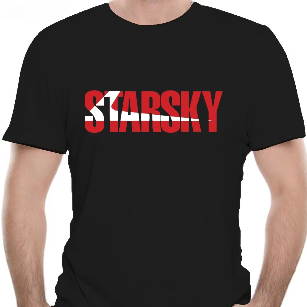 Men T Shirt  T-shirt Starsky & Hutch text car color black tshirts Women T-Shirt male brand teeshirt men summer cotton t shirt