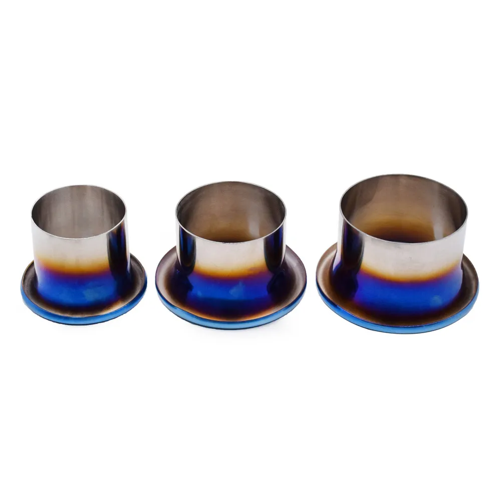 3\'\' 3.5\'\' 4\'\' Brunt Blue Car Cold Air Intake Filter Horn Kit Funnel Air Inlet Velocity Stack Horn Kit