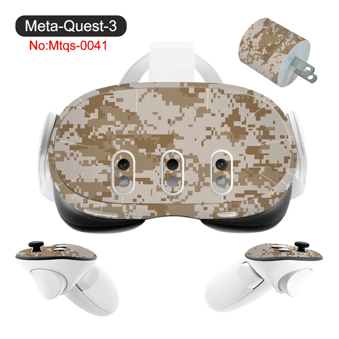 لملصقات Meta Quest 3، غطاء حماية جلدي، مجموعة كاملة من تصميم التفاف DIY