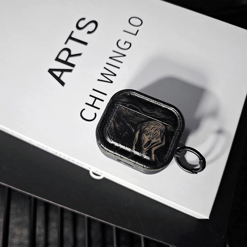 Чехол Scream для Apple Airpods Pro 1-го 2-го поколения, чехол для Airpods 4 3 2 1, защитный корпус, выражение, знаменитая живопись
