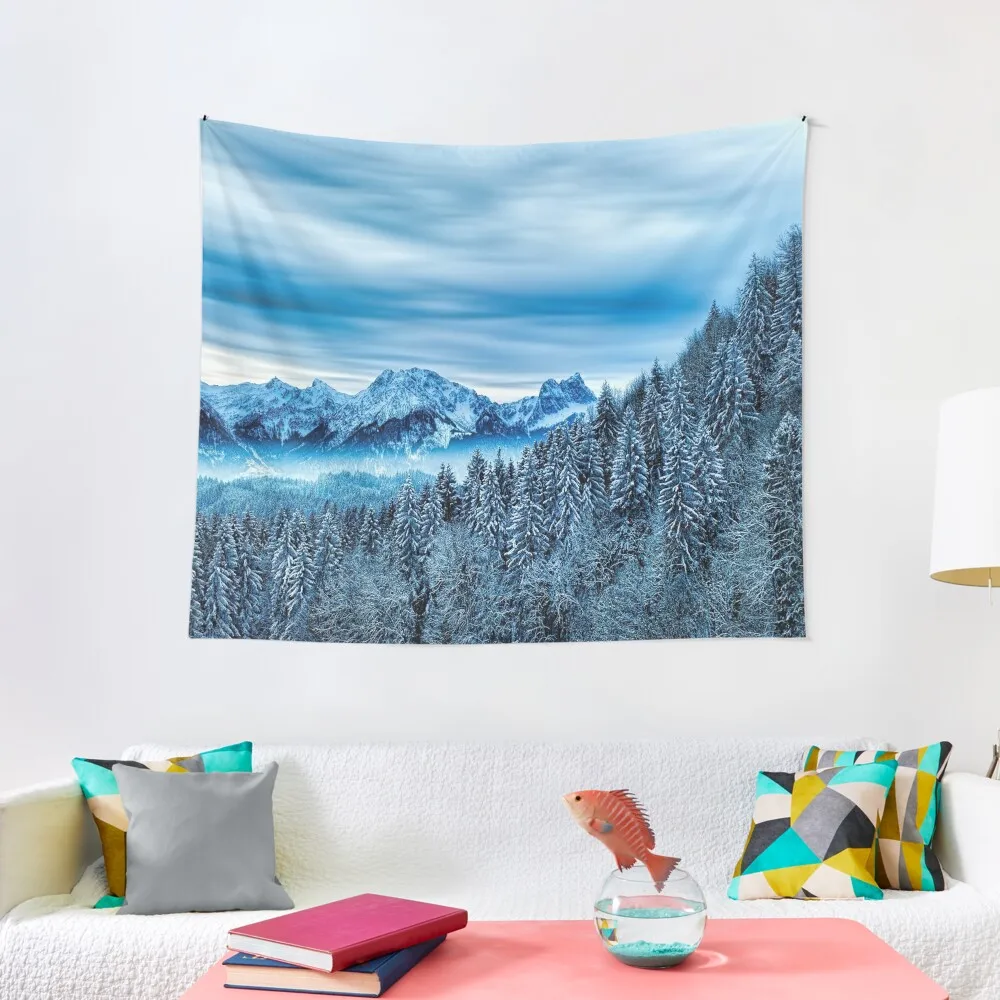 surreal enchanted forest mountian side mystery Tapestry Room Decor Korean Style Cute Room Decor Aesthetic Room Decor Tapestry