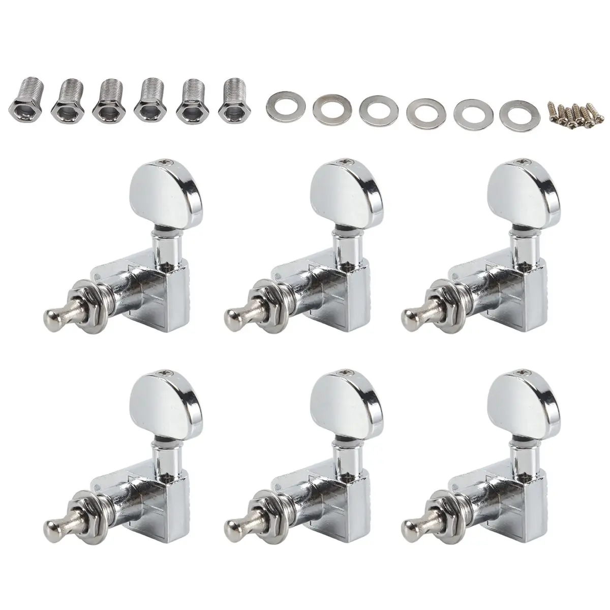 T34C Guitar String Knob String Winder Fully Enclosed Guitar String Tuning Pegs Keys Tuners Machine Heads