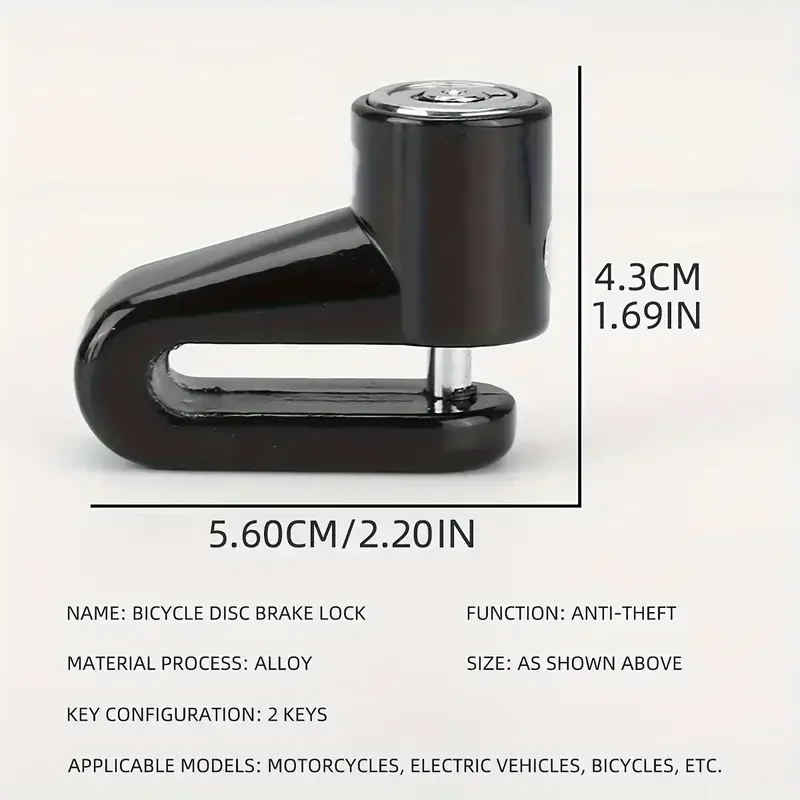 INS Hot for E-bike Steel Wire Bicycle Mountain Bike Motorcycle Tools Anti-Theft Security  Durable Keyed Lock with 2 Keys image 5