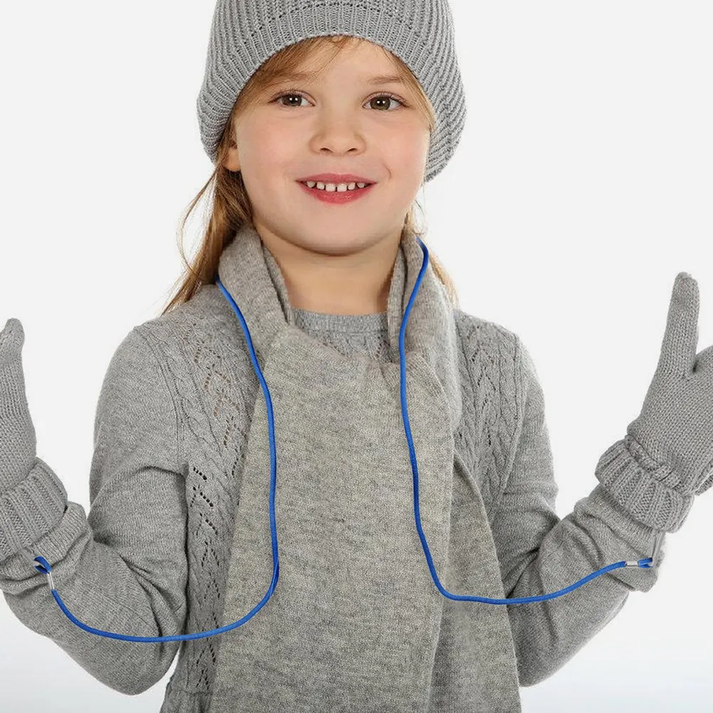 

3Pcs Winter Glove Leash for Kids Nylon Mitten String Clip Ergonomic Design Reusable Ski Snow Sport Neck Lanyard