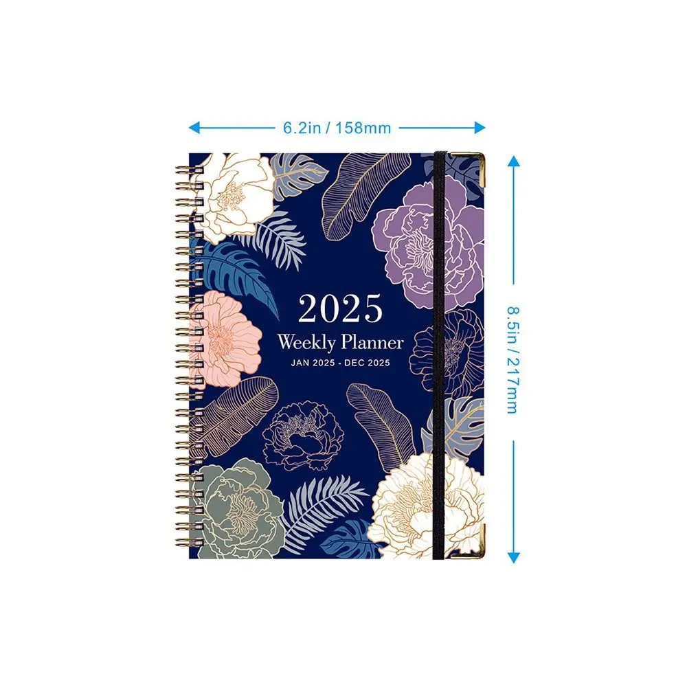 A5 2025 Daily Planner Notebook Journal Time Management Coil Notebook Daily Student Schedules To Do List English Notebook