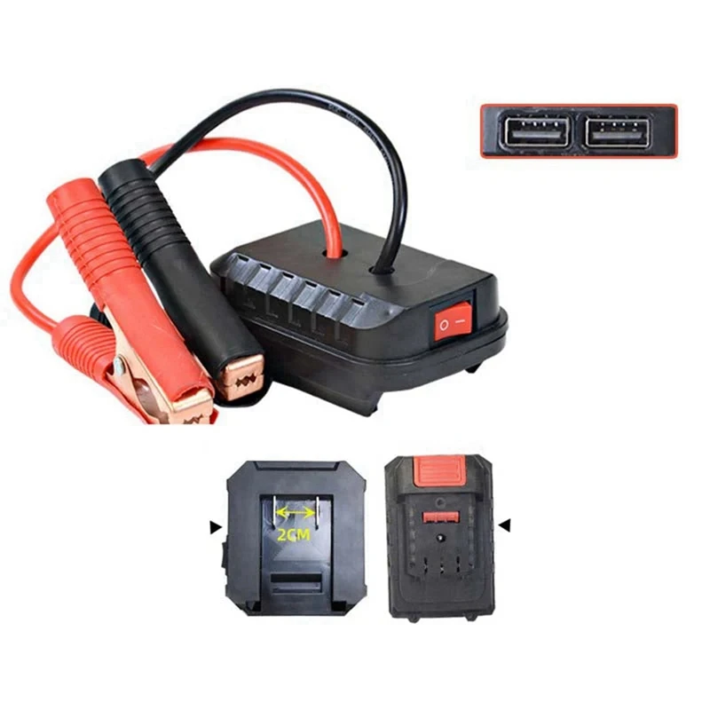 ABKJ-Igniter Jump Starter For  Lithium Battery Booster Cable Adapter Emergency Power Kit DIY Converter With Clip