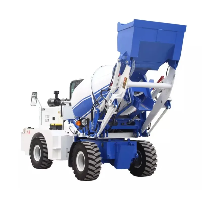 Automatic China CE 2 Cubic Meters Self Loading Mobile Cement Concrete Mixer Trucks on Wheels