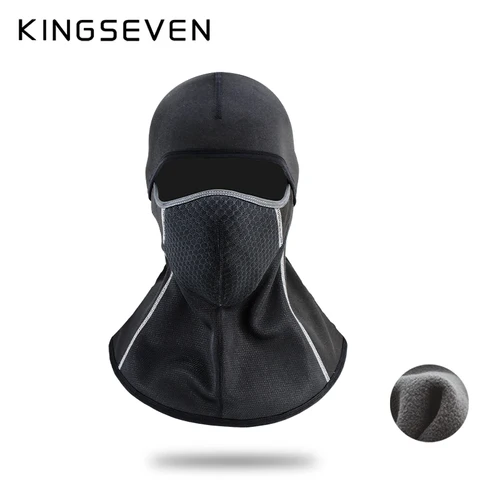 KINGSEVEN 겨울 폴라 플리스 따뜻한 사이클링 마스크, 오토바이 라이딩 헤드기어, 야외 스포츠 방풍 스키 마스크 스카프, 발라클라바 