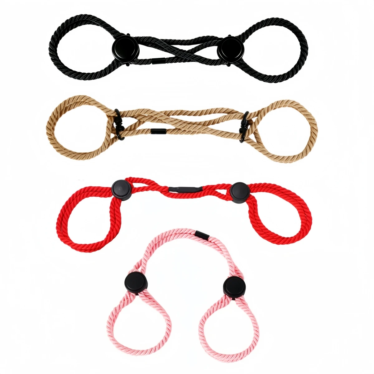 Cotton Rope Handcuffs &Leg Cuff Set for Women & Men Multi-functional Role-playing Game Party Stage Prop Self-Binding Supplies