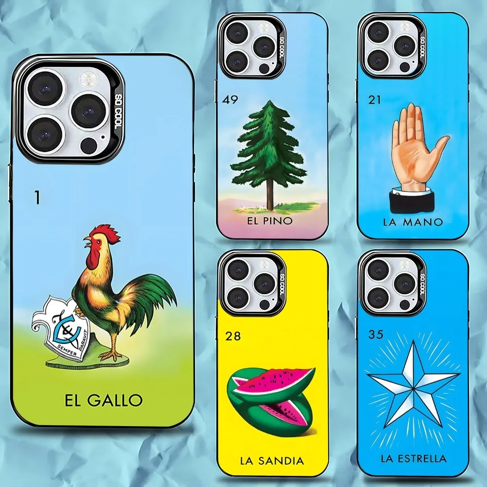

Funny Mexican Bingo Lottery Phone Case For iPhone 16,15,14,13,12,11,Pro,Max,Plus,Mini,XS,SE Anti Fall Black Matte Hard Bumper