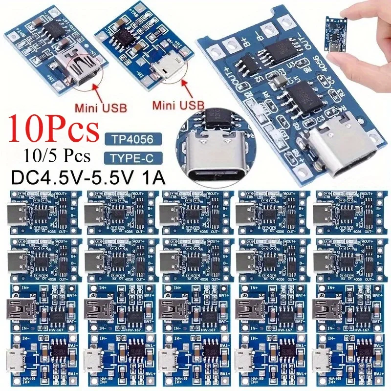 

TP4056 Li-ion Battery Charger Module – 18650/21700 DIY Power Solution, Compatible with ESP32, Raspberry Pi & STM32