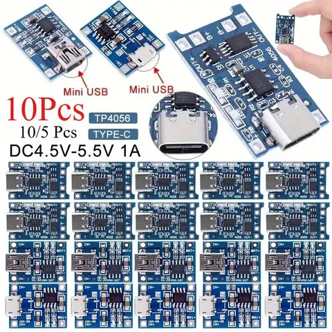 TP4056 Li-ion Battery Charger Module – 18650/21700 DIY Power Solution, Compatible with ESP32, Raspberry Pi & STM32
