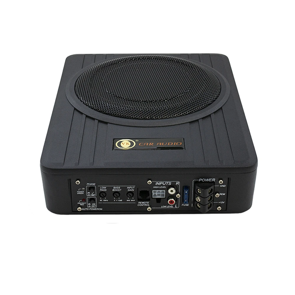 Hot Selling 12V DC Ultra-thin 10 Inch Single Coil Car Speaker Metal Shell Powered Subwoofer 350W RMS 3