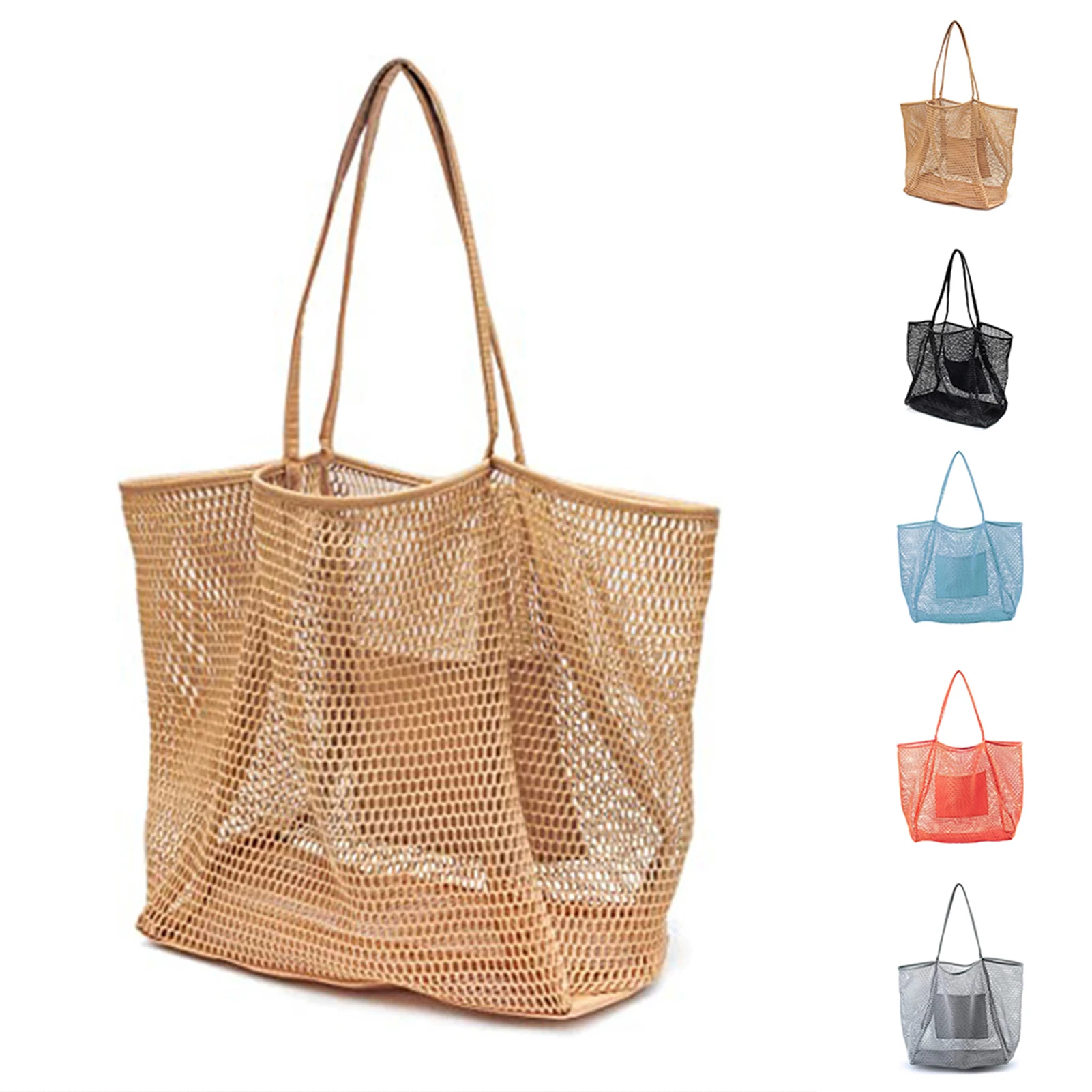 Mesh Beach Tote Bag para exterior, Design simples
