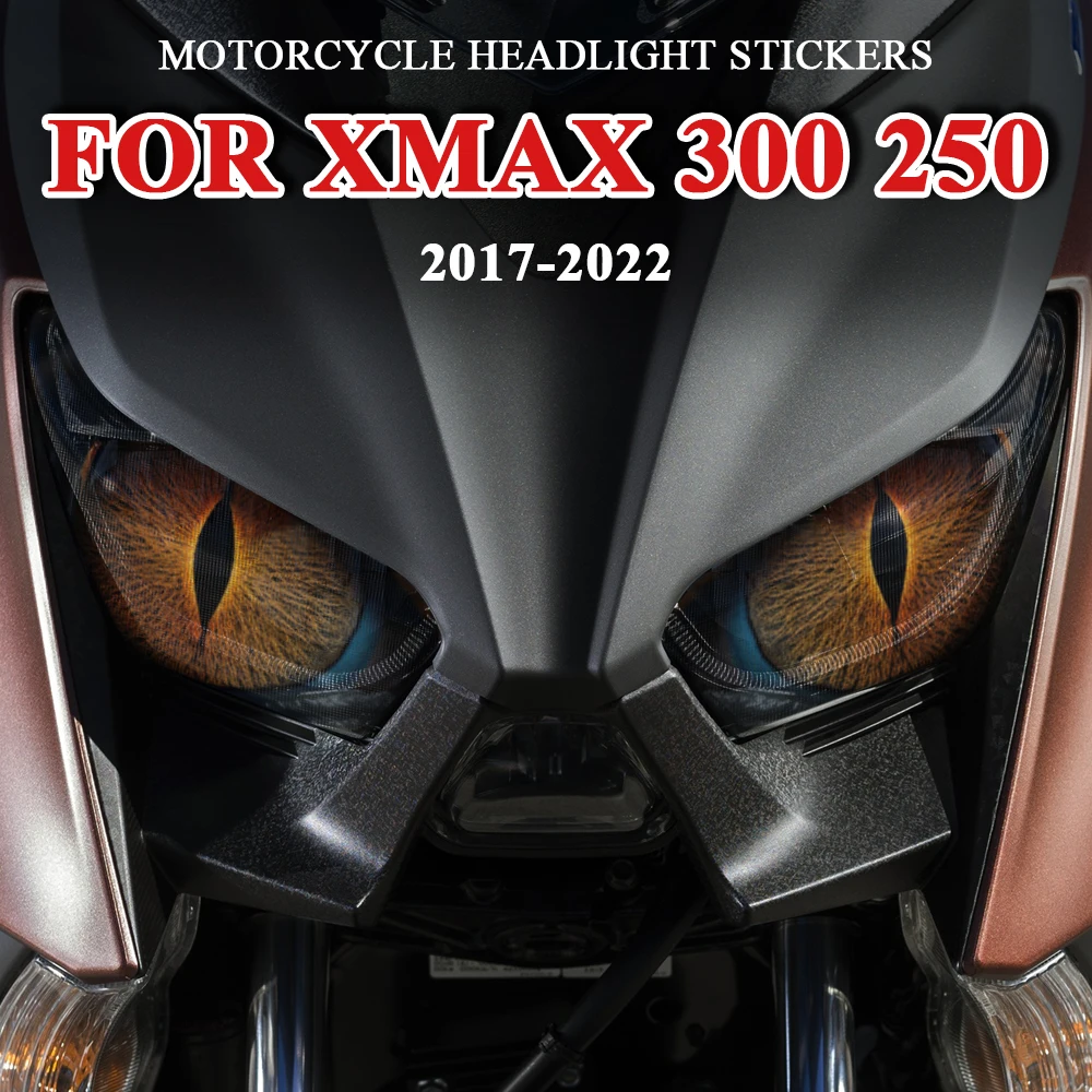 Motorcycle Headlamp Guard Stickers For XMAX 300 XMAX300 2017 2018 Accessories Headlight Protection Decals For Yamaha X-MAX 250