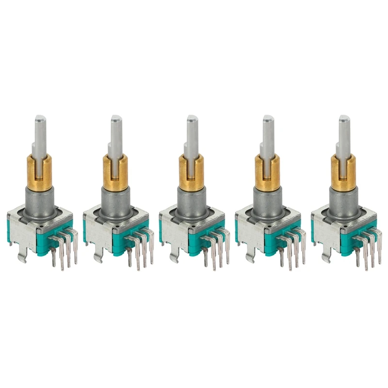 

5X EC11EBB24C03 Dual Axis Encoder With Switch 30 Positioning Number 15 Pulse Point Handle 25Mm