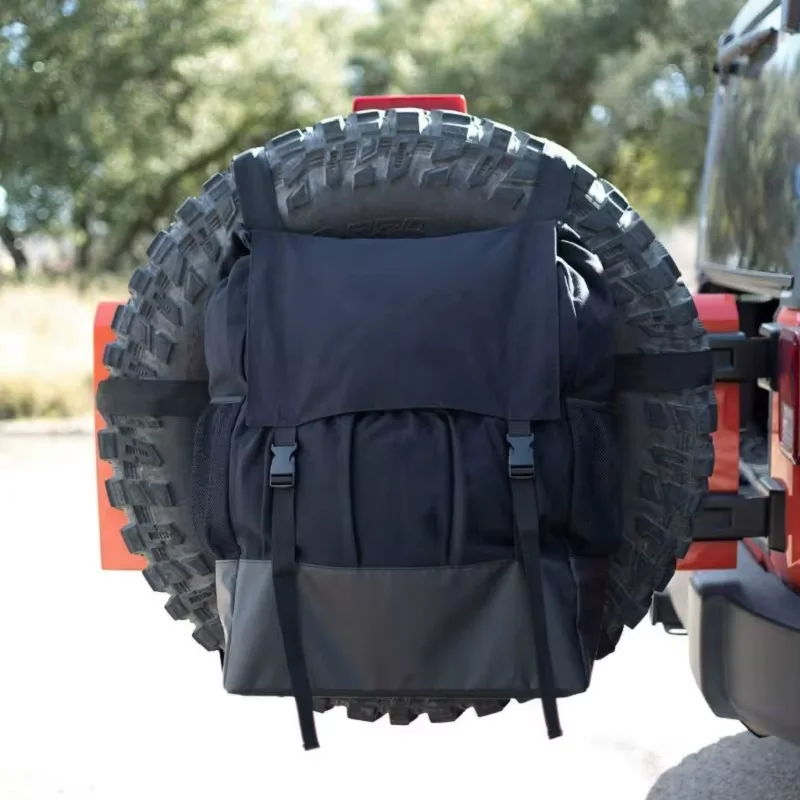 

Car Spare Tire Trash Bag SUV RV Spare Tire Storage Hanging Bag Large Capacity Tool Storage Organizer Travel Camping Bag