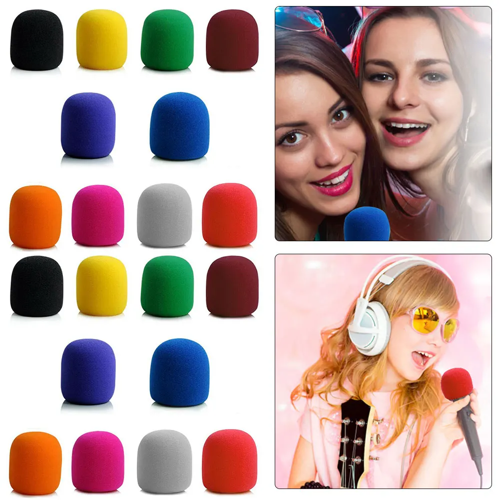 20 قطعة رغوة الميكروفون المهنية استوديو الزجاج الأمامي هيئة التصنيع العسكري غطاء الإسفنج #3