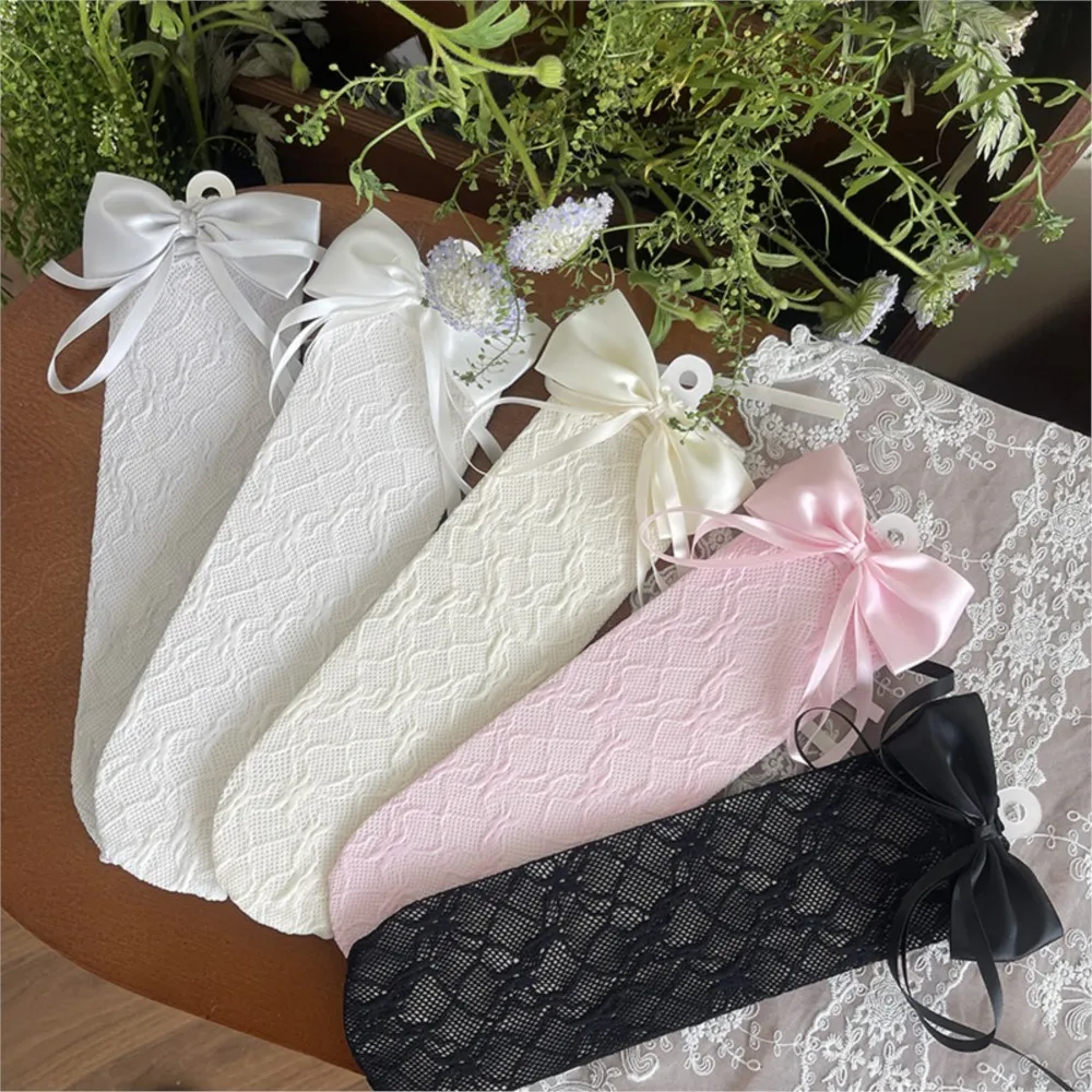 Ruban à nœud en dentelle, belle princesse vent fille enfants bébé étudiant tube pile chaussettes.