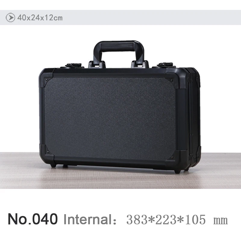 Good price Shockproof dustproof Aluminium material suitcase included pick pluck foam