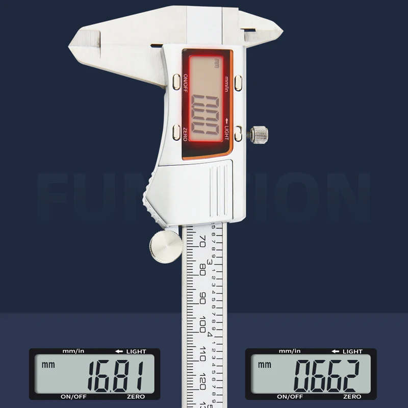 Light Digital Caliper Electronic Micrometer Ruler Digital Vernier Calipers Stainless Steel Digital Pachymeter Measuring Tools