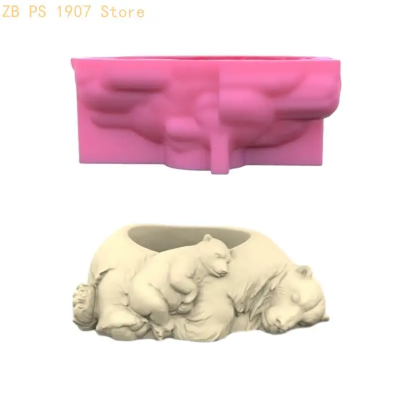 Sleeping Animal DIY Pot Moulds DIY Garden Decorations 55KA
