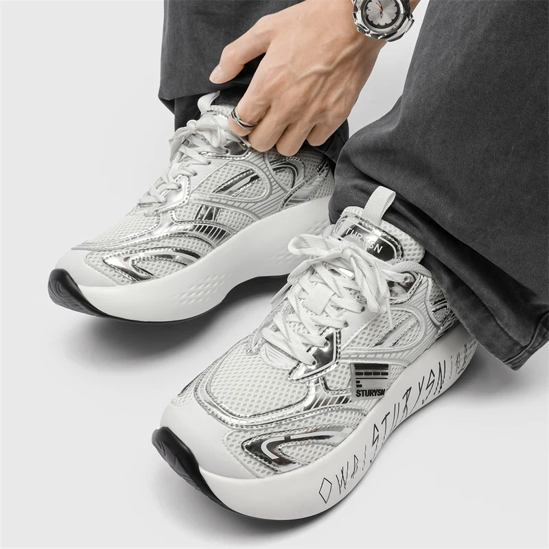 

Fashionable Men's Casual Vintage Sneakers Breathable Rubber Outsole Four Seasons Single Shoe Style Sport Shoes Trendy for Men