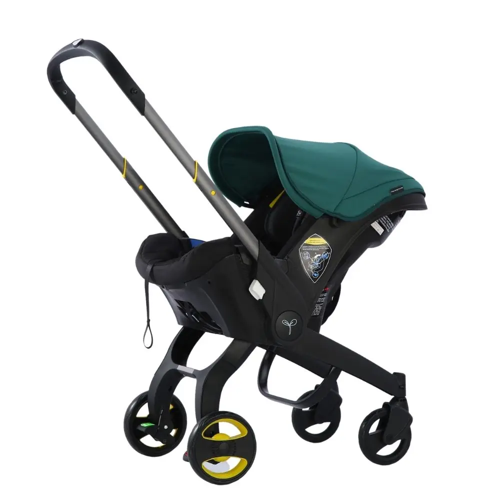 4-in-1 babywandelwagen, tweerichtings multifunctionele kinderwagen voor pasgeborenen, 3-in-1 opvouwbare kinderwagen met mandvormige zitting, lichtgewicht reisbuggy