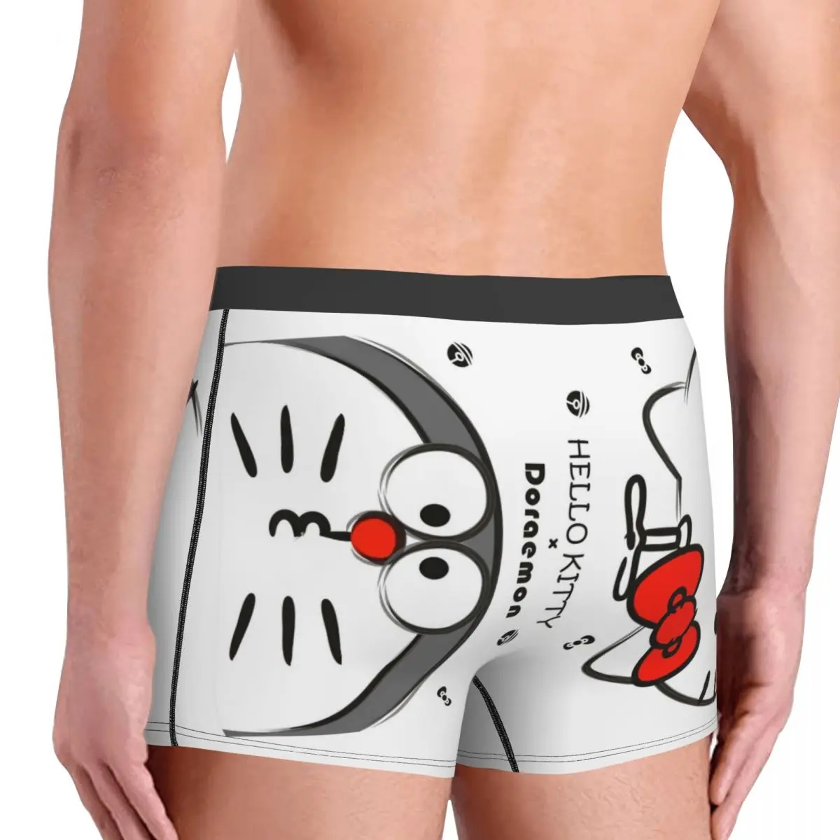 Men Kawaii Doraemon Hello Kitty Cartoon Boxers Shorts Novelty Japanese Anime Underwear Printed Novelty Shorts Boxer Briefs