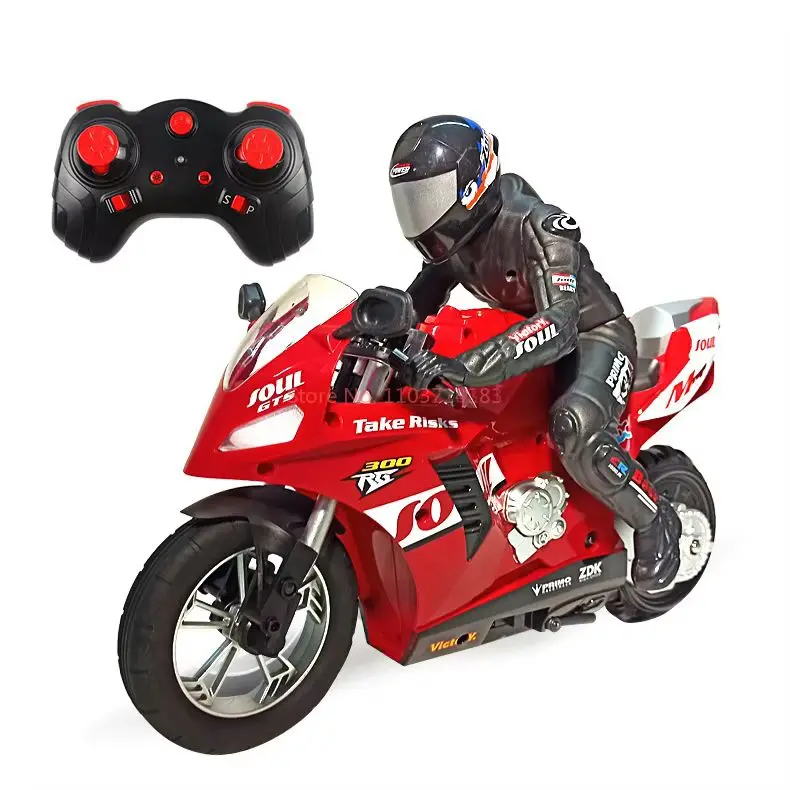 Motocicleta Rc 2025 con luz Led, autosequilibrio, coches de carreras con Control remoto de alta velocidad, motocicleta acrobática, motocicleta de carreras, juguete de deriva